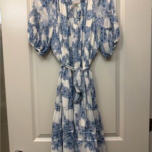 Current Air Blue and White Floral Dress